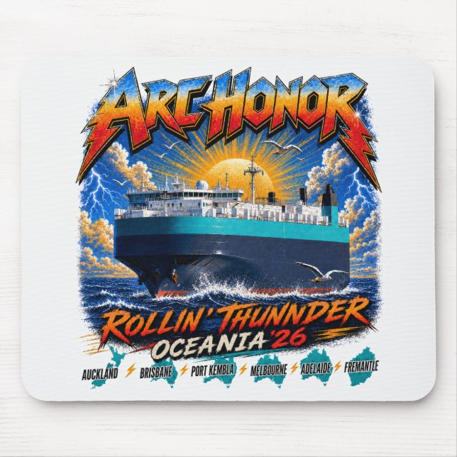 Rolando o Mousepad da Tour Thunder (Frente)