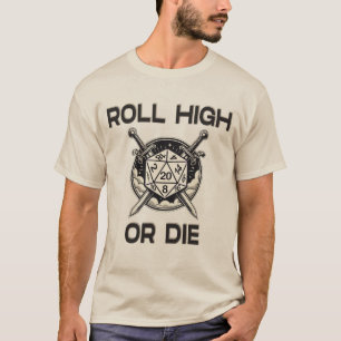 Rolar alto ou morrer de 20 lados Camisa de gelo