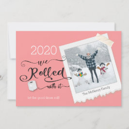 Rolar com ele Cartão de Férias de Natal