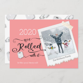 Rolar com ele Cartão de Férias de Natal