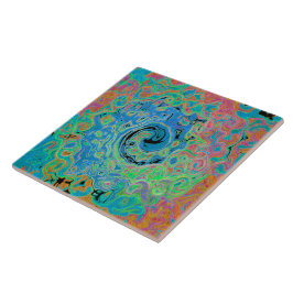 Rolha de Abstrato com rolha azul de aquarela com r