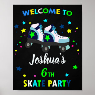 Roller bem-vindo sinal Roller Skating poster