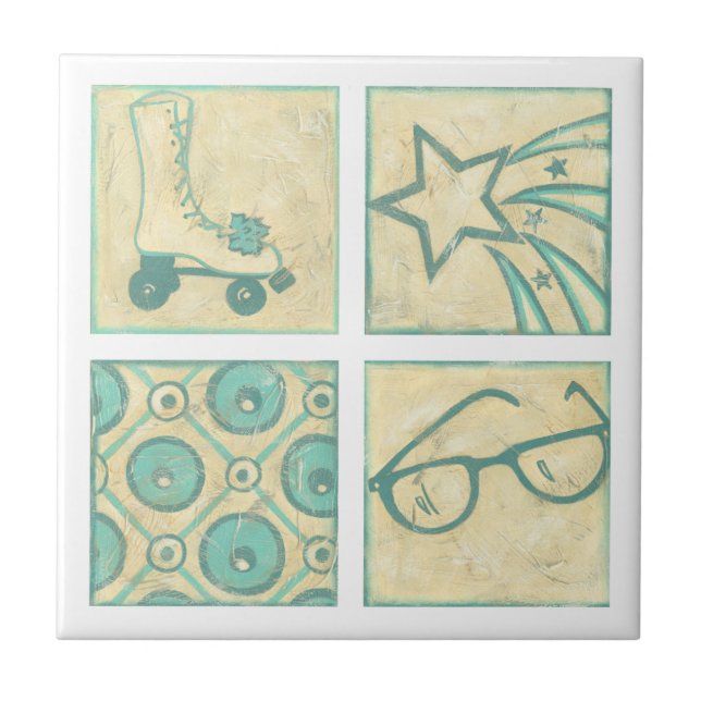 Roller Rink Woodblock Desenho de Chariklia Zarris (Frente)