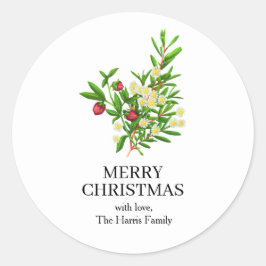 Rolo de Adesivos de Texto Personalizado de Natal
