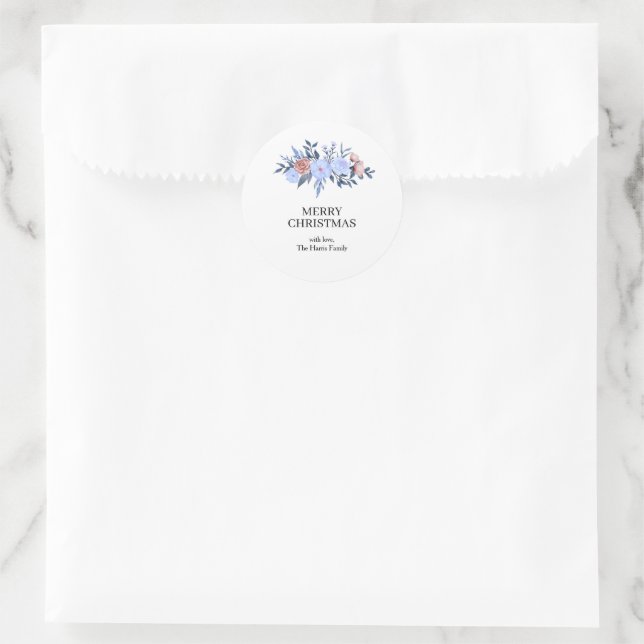 Rolo de Adesivos de Texto Personalizado de Natal (Bolsa)