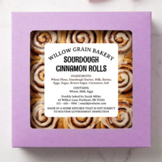 Rolo de Canela Branco Sourdough Cottage Etiqueta d