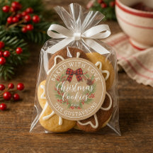 Rolo de Etiquetas para Biscoitos de Natal Caseiros