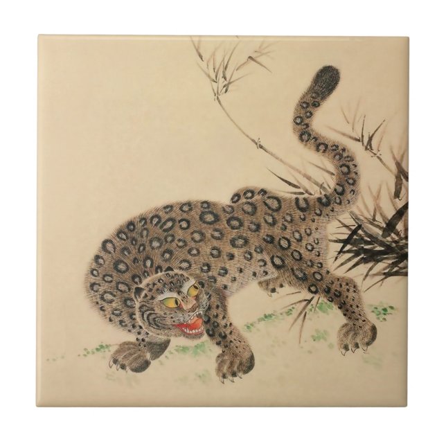 Rolo de Leopardo Manchado Japonês Antigo (Frente)