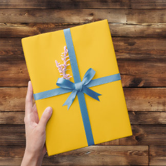 Rolo de Papel de Embrulho Amarelo Feliz Minimalist