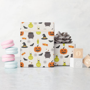 Rolo de Papel de Embrulho com Padrão de Halloween
