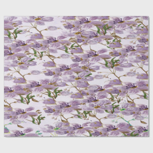 Rolo de Papel de Embrulho Flor de Lavanda Elegante
