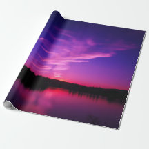 Rolo de Papel de Embrulho Pôr do Sol Roxo