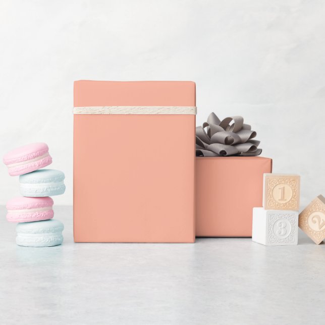 Rolo de Papel de Embrulho Sólido de Pêssego Macio (Chá de bebê)