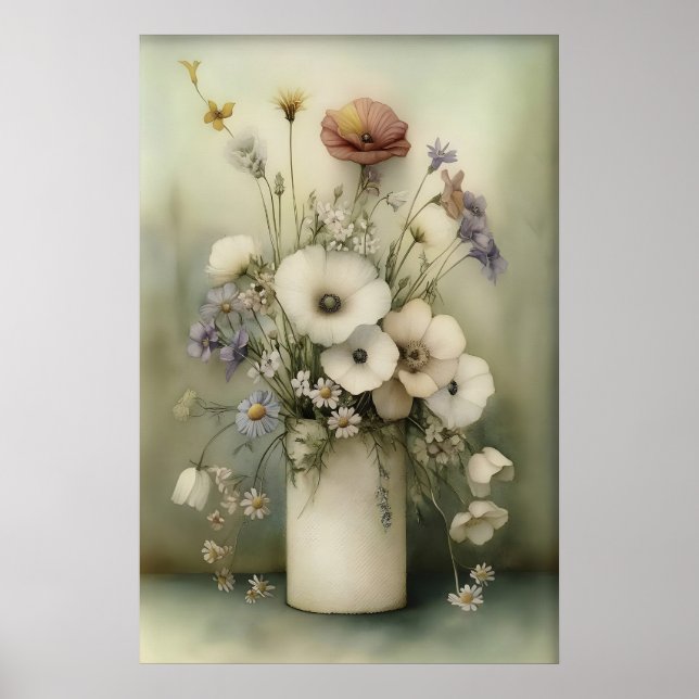 Rolo de Papel Higiênico com Impressão de Flores An (Frente)