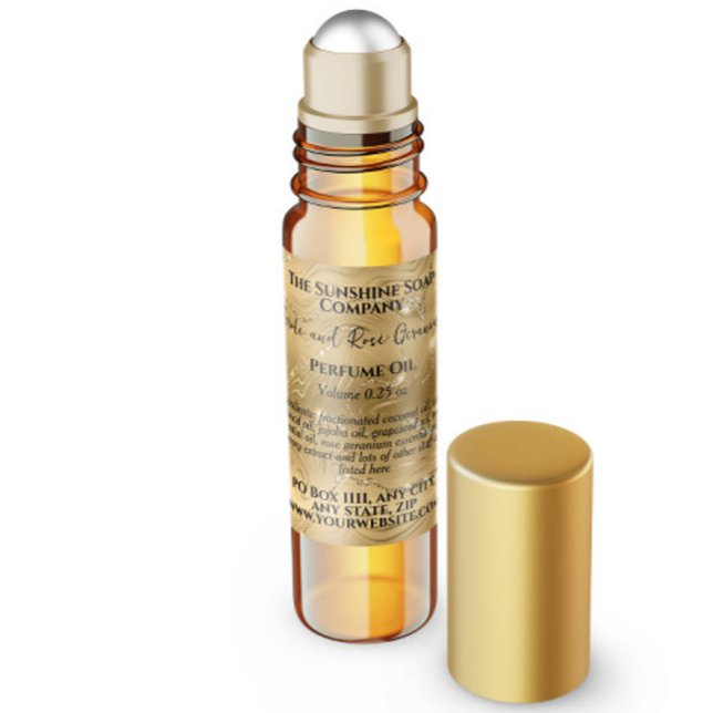 Rolo de perfume Ouro e Brilho etiqueta (Criador carregado)