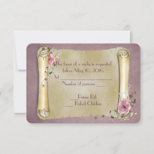 Rolo do casamento de RSVP