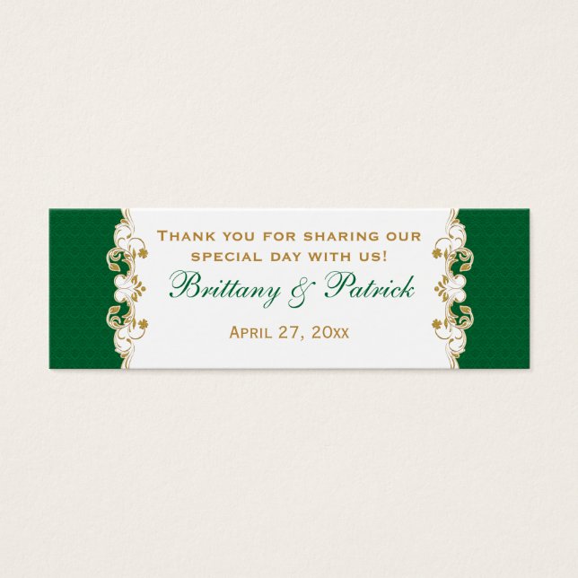 Rolos brancos verdes Dourados, Shamrocks Favorito  (Frente)