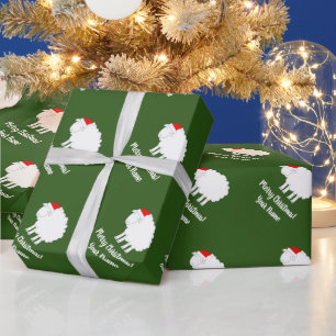 Rolos de papel de embrulho de animal de Natal com