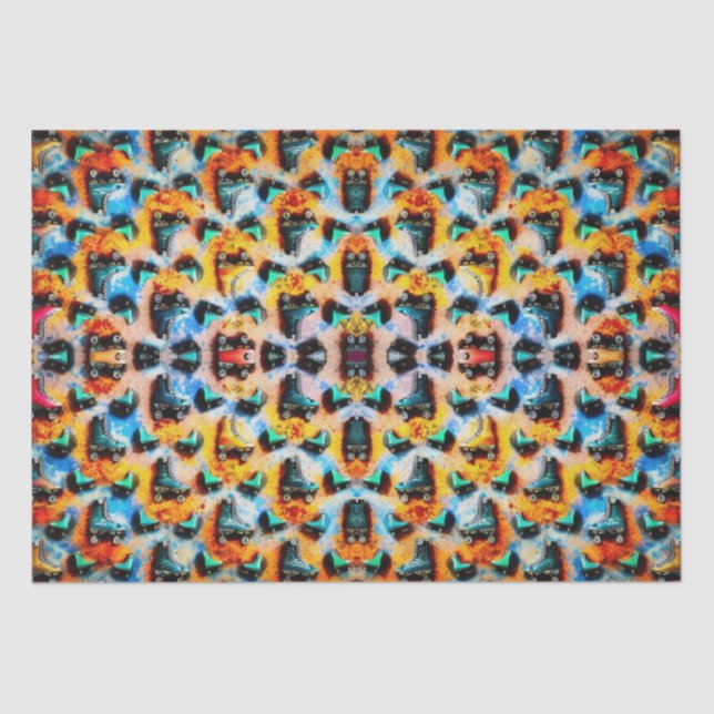 Rolos Skates Papel Tecido de Arte Africano (Frente )