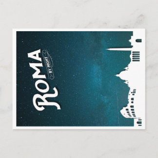 Roma de noite. Cartão postal