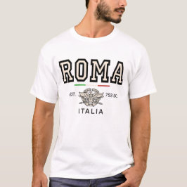 Roma Itália Est 753 AC Camiseta Universitária Vint