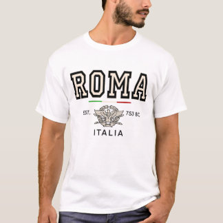 Roma Itália Est 753 AC Camiseta Universitária Vint