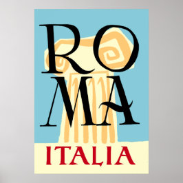 Roma, Itália poster de viagens