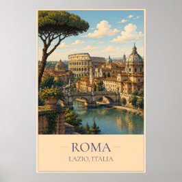 Roma, Italy – Vintage Travel Poster