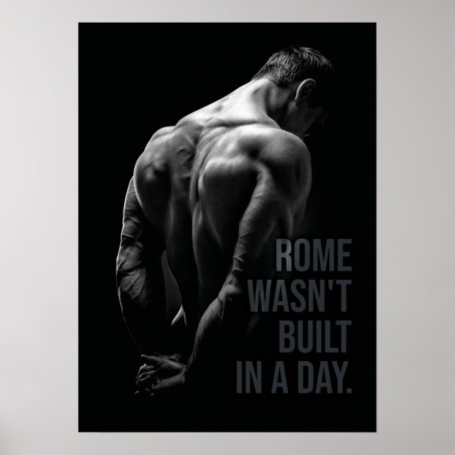 Roma não foi construída em um Poster de Motivação  (Frente)