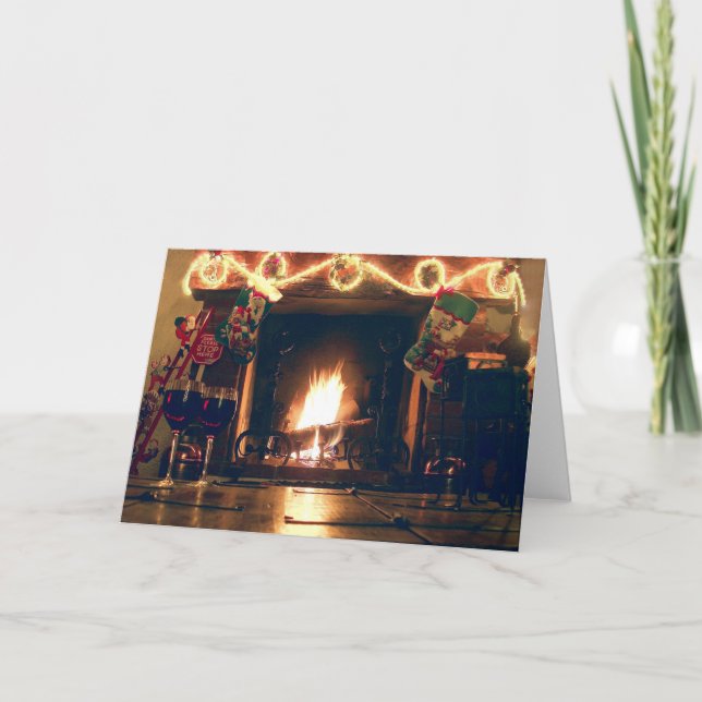 Romance de Natal e Cartão Caloroso Personalizável (Frente)