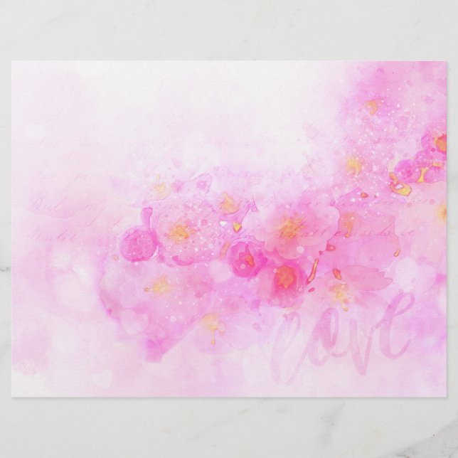 Romance Floral Rosa Ephemera (Frente)