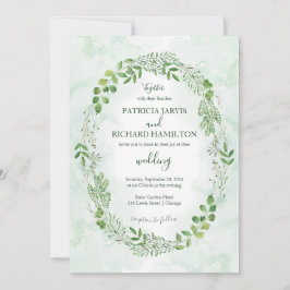 Romance Greenery Convites para Casamento