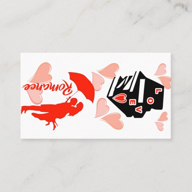 Romance (Guarda-chuvas) - Cartão de visita de marc (Frente)