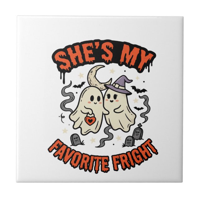 Romance Humor Fantasma de Halloween (Frente)