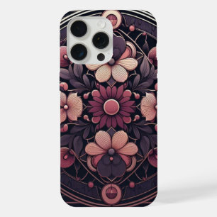 Romance Sombrio Burgundy Art Déco Floral Verão