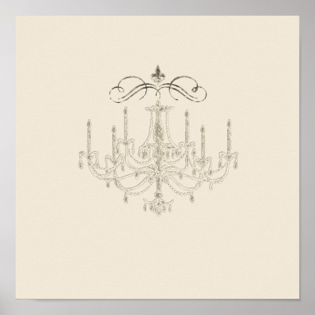 Romance with a Chandelier ~ Print Poster (Frente)
