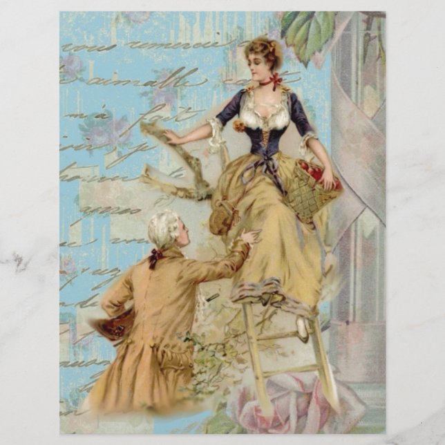 Românico Paris Amante Shabbychic azul (Frente)