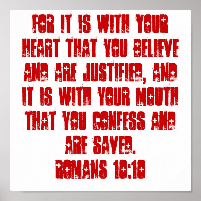 Romanos 10:10 POSTER (Frente)