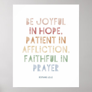Romanos 12:12 Sejam felizes no Hope Poster