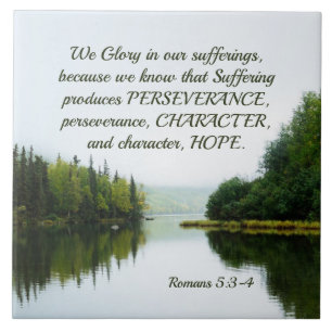 Romanos 5:3-4 Glória em nossas árvores de lagoas