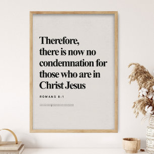 Romanos 8:1, Impressão DIGITAL, Versículo Bíblico,