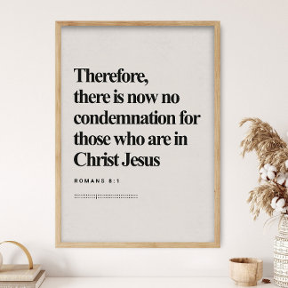 Romanos 8:1, Impressão DIGITAL, Versículo Bíblico,