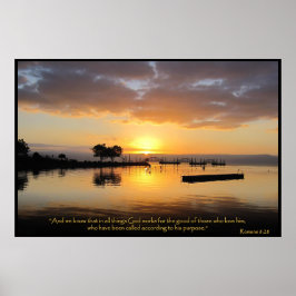 Romanos 8:28 Bíblia cristã Verse Poster