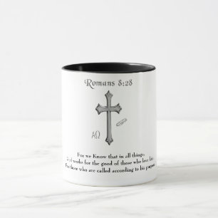 Romanos 8:28 caneca