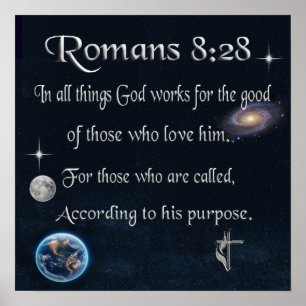 Romanos 8:28 Poster cristão