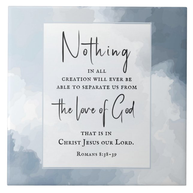 Romanos 8:38-39 Amor à Bíblia de Deus Verse (Frente)