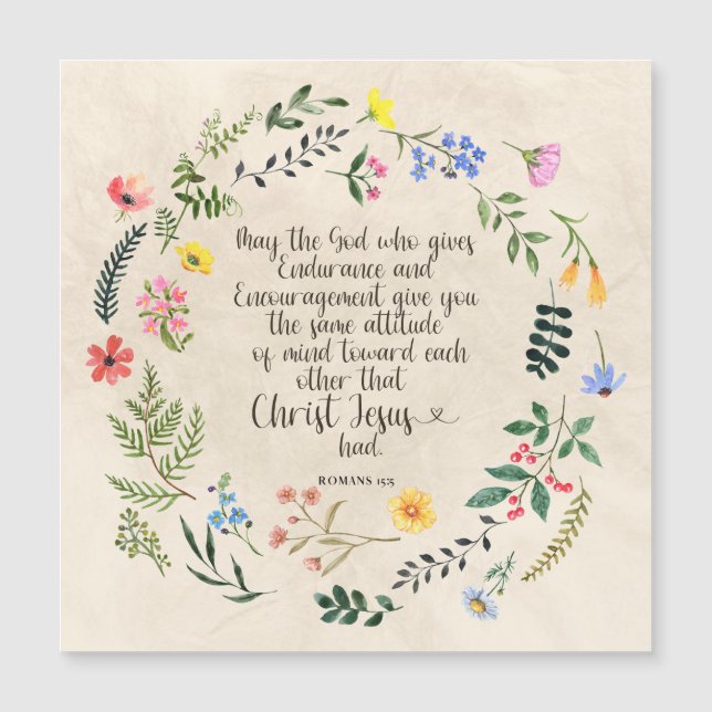 Romanos Imagem Versa de Bíblia 15:5 (Frente)