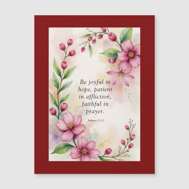 Romans 12:12 Custom Bible Verse (Frente)