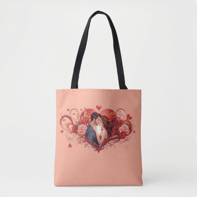Romantic Couple Tote Bag Love Gift (Frente)