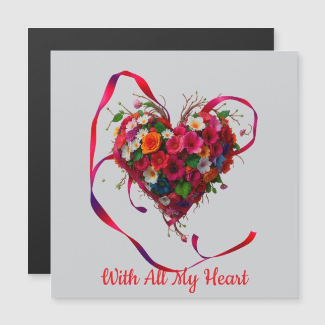 Romantic Floral Heart (Frente/Verso)